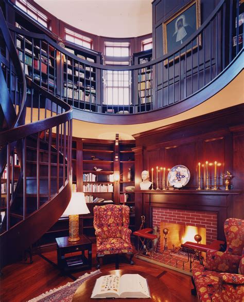 Cozy library | House styles, House design, House