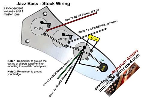 Jazz Bass Control Plate Schematics