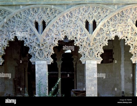 Arabic arches aljaferia palace in hi-res stock photography and images ...