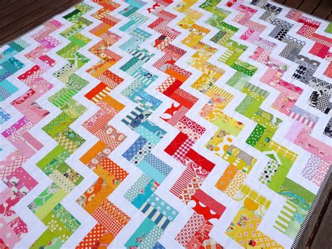 Zig Zag Rail Fence Quilt Pattern (pdf file) / Red Pepper Quilts