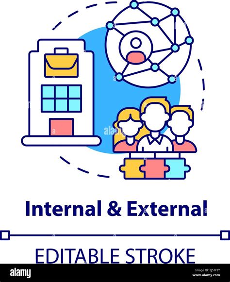 Internal and external concept icon Stock Vector Image & Art - Alamy