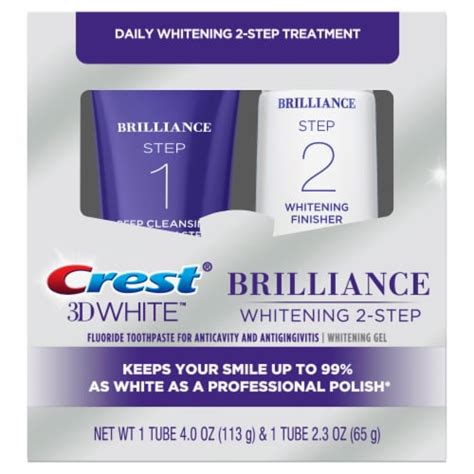 Crest 3D White Brilliance + Whitening Two-step Toothpaste, 1 ct - Kroger