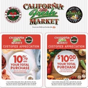 California Fresh Market Ad & Flyer Specials