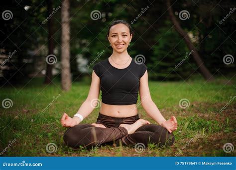 Girl Meditating in Forest Nature Stock Image - Image of conscious, meditating: 75179641