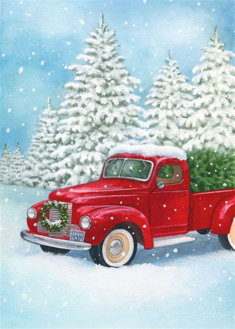 LA - Christmas Red Truck, christmas, Representing leading artists … | Рождественское ...