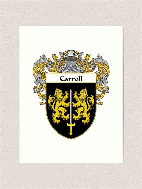 "Carroll Coat of Arms/Family Crest" Art Print for Sale by IrishArms ...