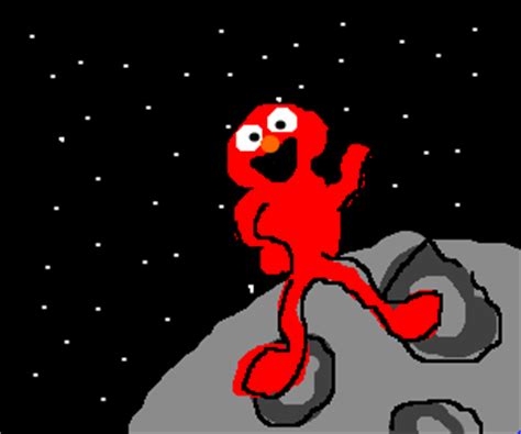 Elmo lands on the moon. - Drawception