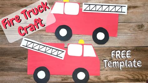 Fire Truck Craft Template