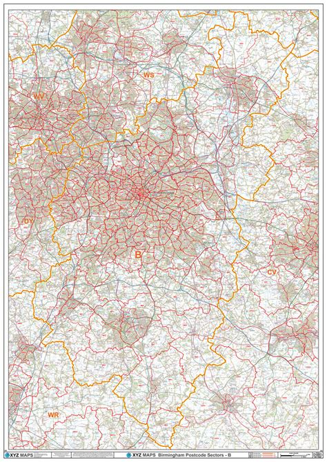 Birmingham Postcode Map (B Postcode Area) – Map Logic