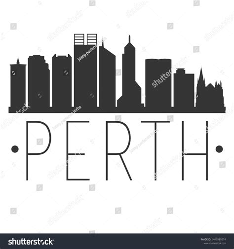 Perth Australia City Skyline Silhouette City Stock Vector (Royalty Free) 1409989274 | Shutterstock