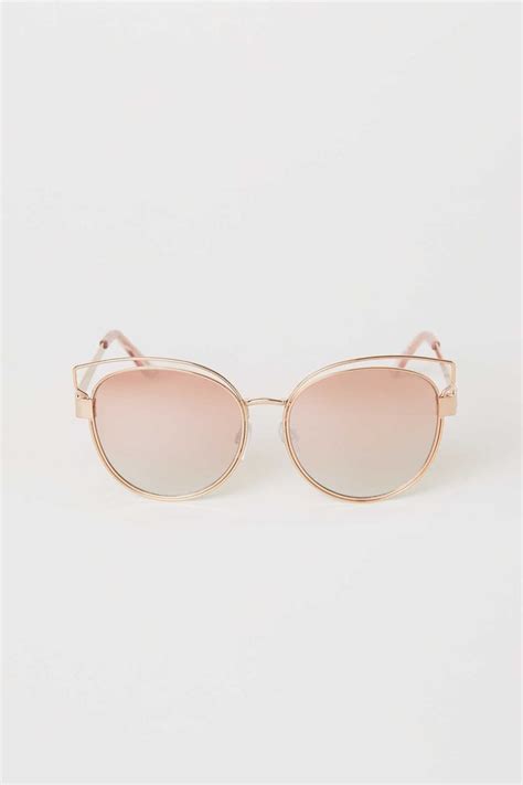 Rose gold-colored. Sunglasses with metal frames and UV-protective, tinted lenses. | Glasses ...