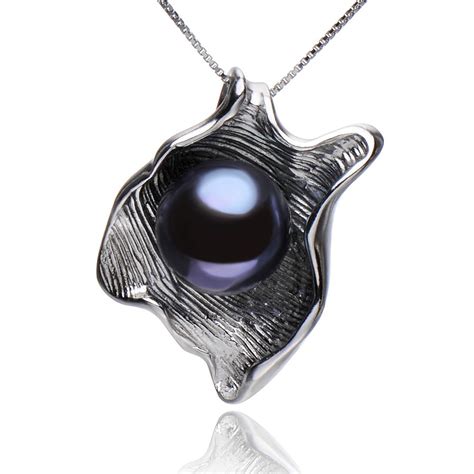 Freshwater Black Pearl Pendant Necklace FREE Shipping Worldwide http://fashjewels.de/… | Black ...