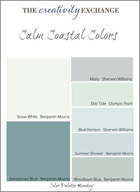 Readers' Favorite Paint Colors {Color Palette Monday} | Coastal paint ...