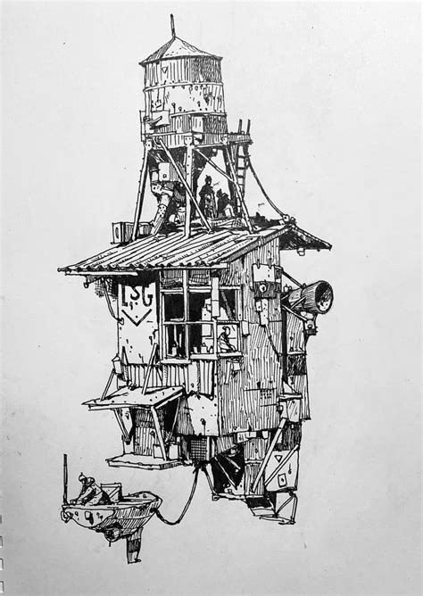 Inktober Vibes By Ian McQue | Ink illustrations, Architecture drawing ...