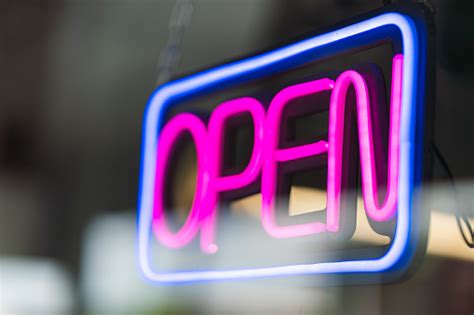 Free Stock Photo of Bright open neon sign in a window | Download Free Images and Free Illustrations
