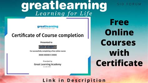 GreatLearning Free Certificate Courses | Online free Courses | world class universities | 2020 ...