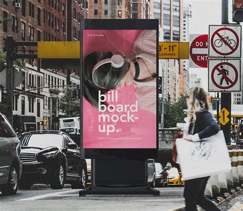 Psd Vertical Billboard Mockup | Pixeden Club