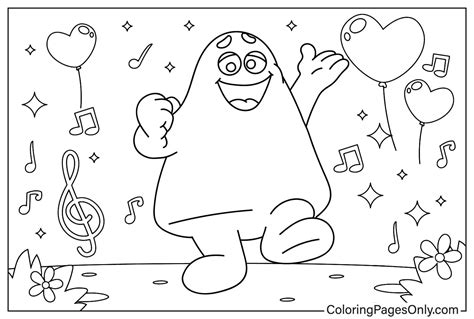 Grimace Shake Coloring Page - Free Printable Coloring Pages