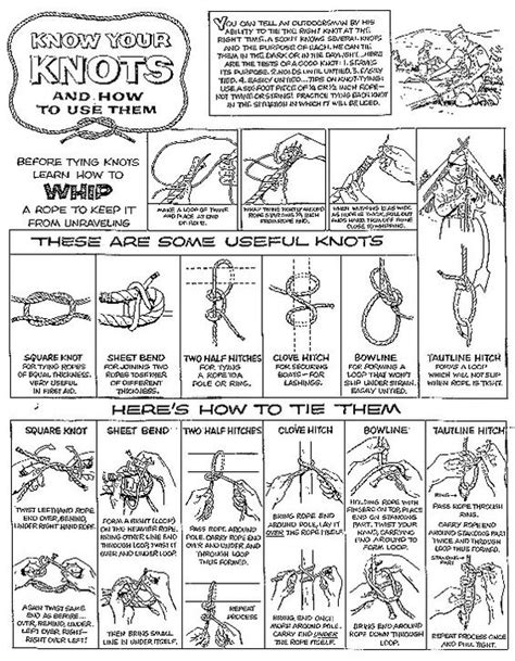 The 7 Most Essential Survival Knots One Must Understand and Know | Como fazer - NÓS | Pinterest ...