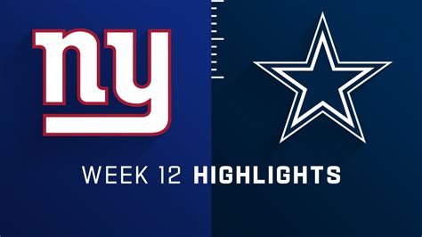 Giants vs Cowboys Highlights | Week 12