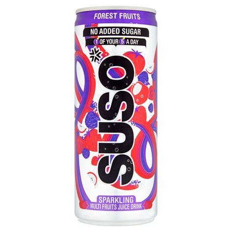 SUSO* No Added Sugar Forest Fruits Sparkling Multi Fruits Juice Drink ...