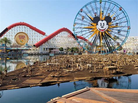 PHOTOS: 'World of Color' Fountains Uncovered for Refurbishment at Disney California Adventure ...