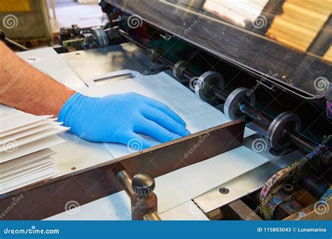 Flexo Printing Machine in a Print Factory Stock Image - Image of labor, print: 115803043