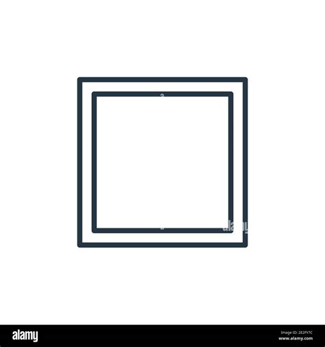 Square outline vector icon. Thin line black square icon, flat vector simple element illustration ...