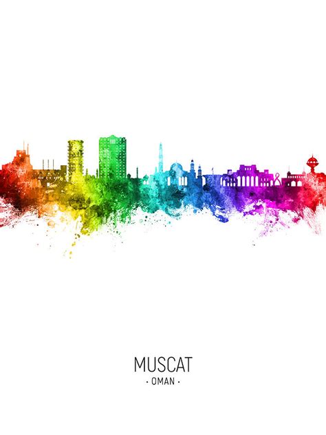 Muscat Oman Skyline #38 Digital Art by Michael Tompsett - Pixels