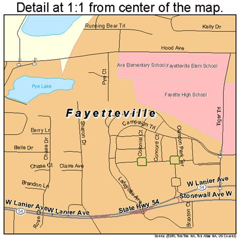 Fayetteville Georgia Street Map 1328968