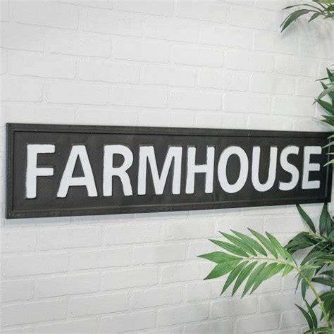 LARGE Metal Embossed FARMHOUSE Sign | Farmhouse wall decor, Farmhouse signs, Farmhouse decor