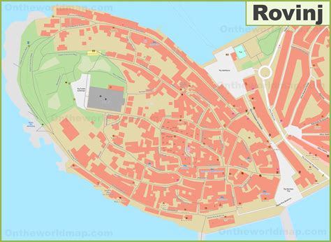 Rovinj old town map - Ontheworldmap.com