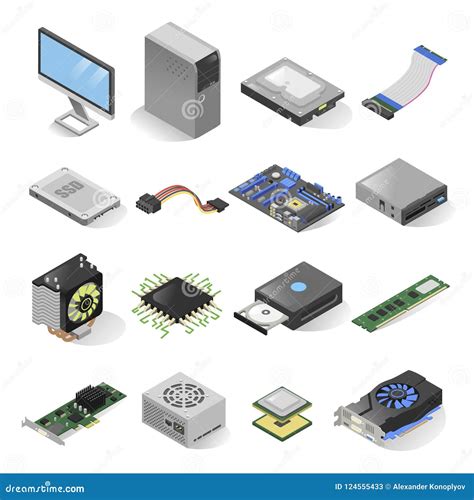 Computer Parts Cartoon Vector | CartoonDealer.com #26535073