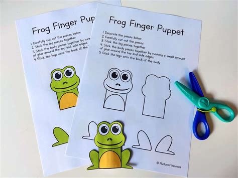 Fabulous Frog Finger Puppet (Printable Templates) - Nurtured Neurons