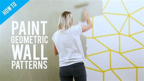 DIY painted geometric wall decor - YouTube