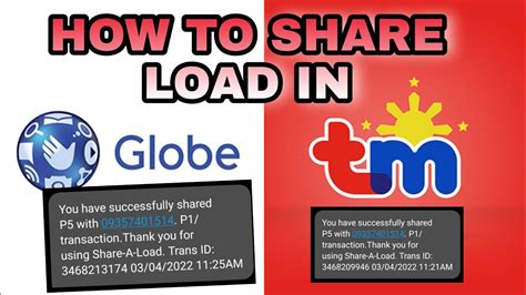 How to SHARE/PASALOAD IN GLOBE AND TM SUBSCRIBERS 2022l share load - YouTube