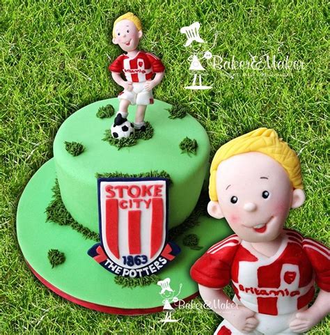 Stoke City Football Cake - Cake by Tammy Barrett - CakesDecor