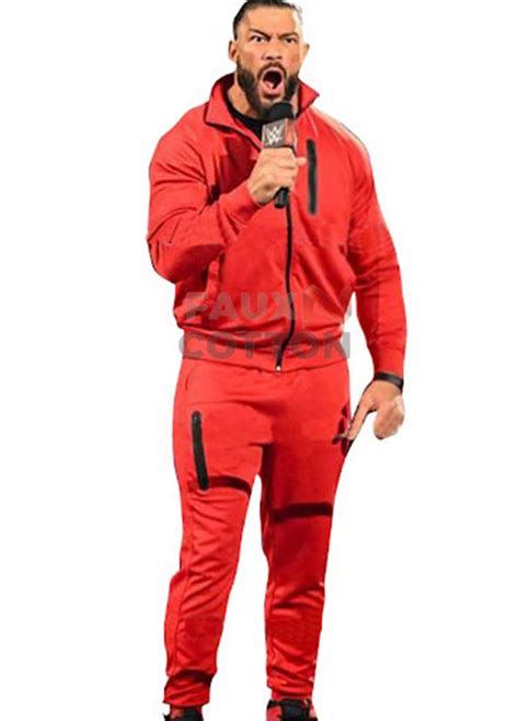 Roman Reigns Red Tracksuit | Buy Now WWE Roman Reigns Jacket