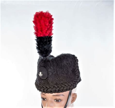 The Rifles Band & Bugles, Shako style, Black Fur Hat - The Marching Band Shop