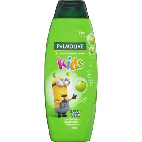 Palmolive Kids 3-in-1 Hair Shampoo & Conditioner & Body Wash 350mL - Minions Happy Apple | BIG W