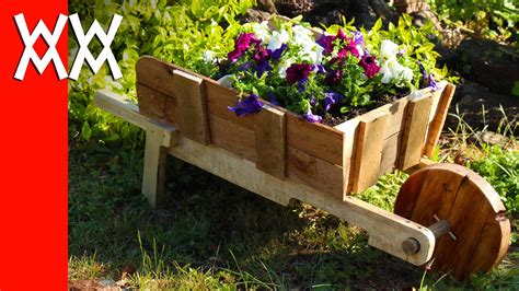 Make a rustic wheelbarrow garden planter. Easy DIY weekend project.