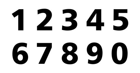 1 Inch Printable Block Numbers | Printable numbers, Free printable ...