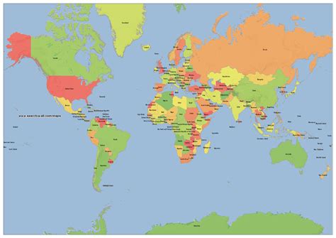 Political Map Of The World 2018