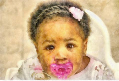 Custom Baby Watercolor Portrait from your photos on Canvas | Etsy