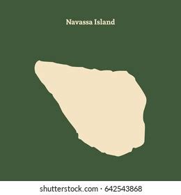 Outline Map Navassa Island Isolated Vector Stock Vector (Royalty Free ...