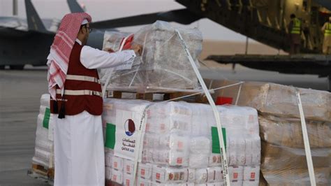 Qatar sends 31 tonnes of aid to Egypt for distribution in Gaza | Qatar ...