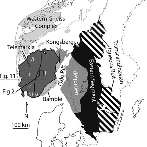 Map of SW Fennoscandia showing the main Proterozoic lithotectonic units ...