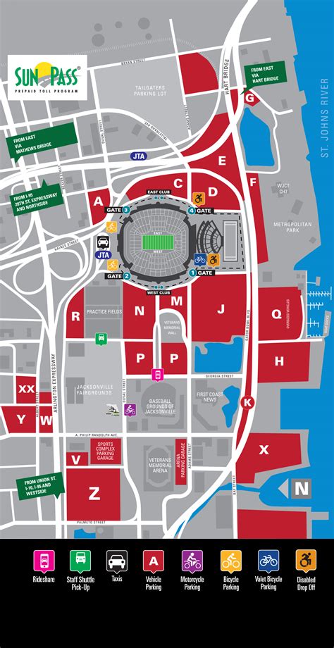 Nissan Stadium Parking Lot Map