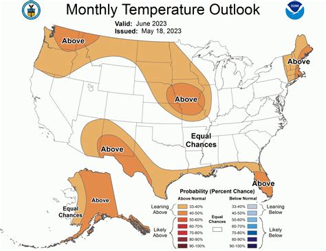 NOAA June 2023 Outlook: Warm Start to June Expected for Northern CONUS ...