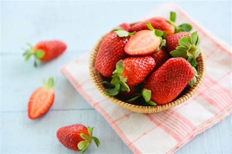 Premium Photo | Fresh strawberries - ripe red strawberry picking in basket